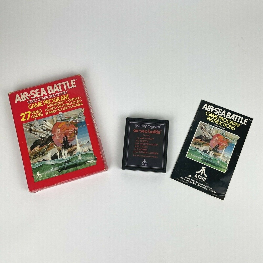 Air-Sea Battle (Number Label) CX2602 for Atari 2600 - Game/Box/Manual - Untested